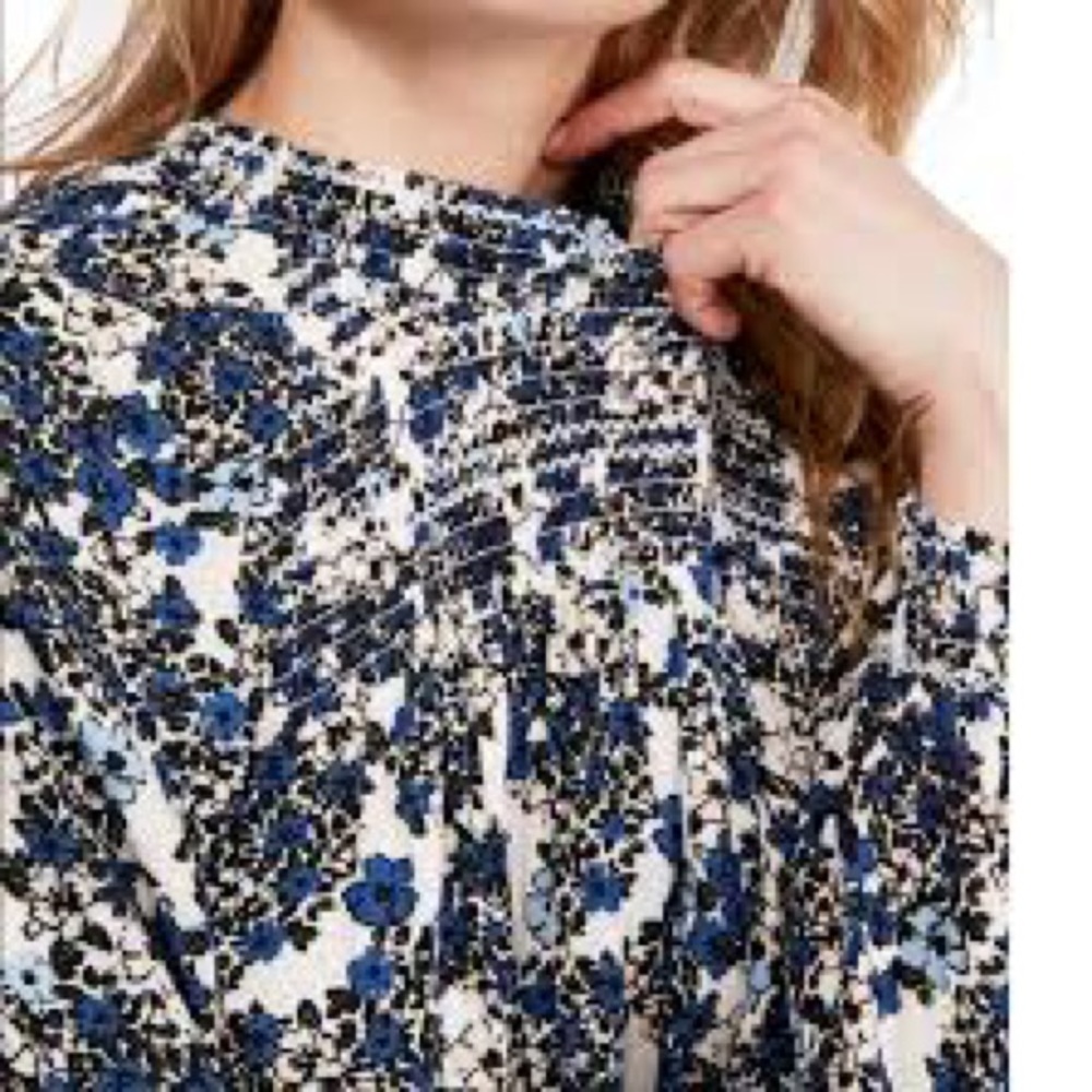 FREE PEOPLE Flowers In Her Hair Smocked Tunic